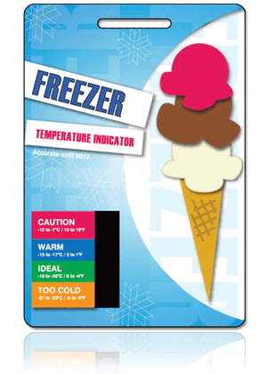 freezer temperature indicator product