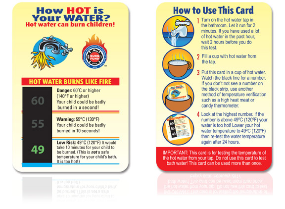 hot water temperature indicator product