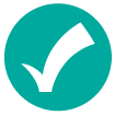 teal checkmark icon