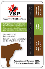 Verified Beef refrigerator thermometer custom product card