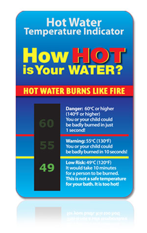 hot water temperature indicator product